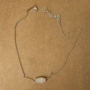 Kendra Scott Gold Necklace with Cream Pendant